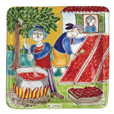 Piatto Quadrato 24x24 DS 37 Salsa di Pomodori Piatto Quadrato 24x24 DS 37 Salsa di Pomodori